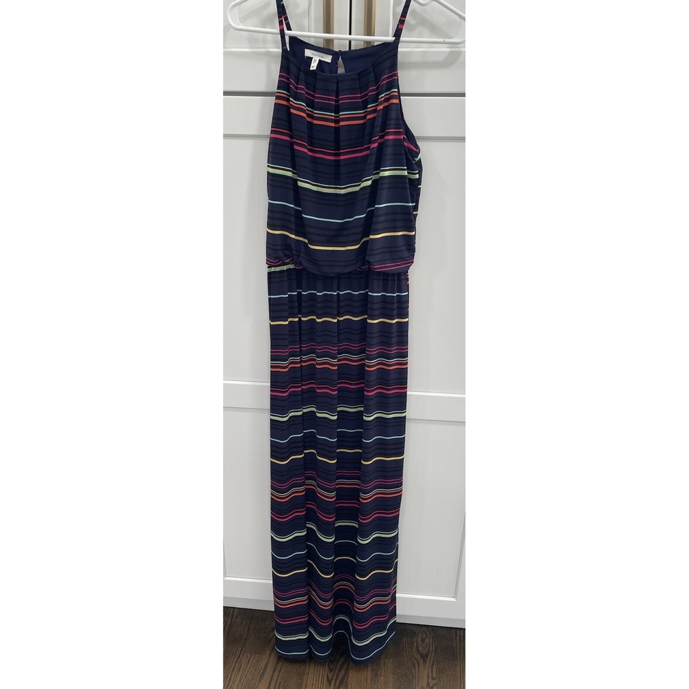 Maurices Navy Blue Stripe Maxi Dress XS